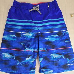 Boys Gerry Swim Trunks Shorts with Sharks Sz XL 18-20